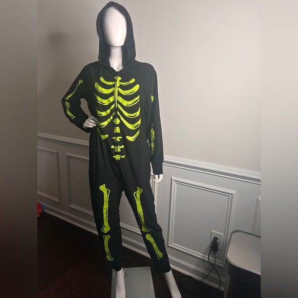 Women’s Hide and Eek Skeleton Union Suit 1PC Pajama Sleepwear , Size Large, NWOT - Picture 10 of 13